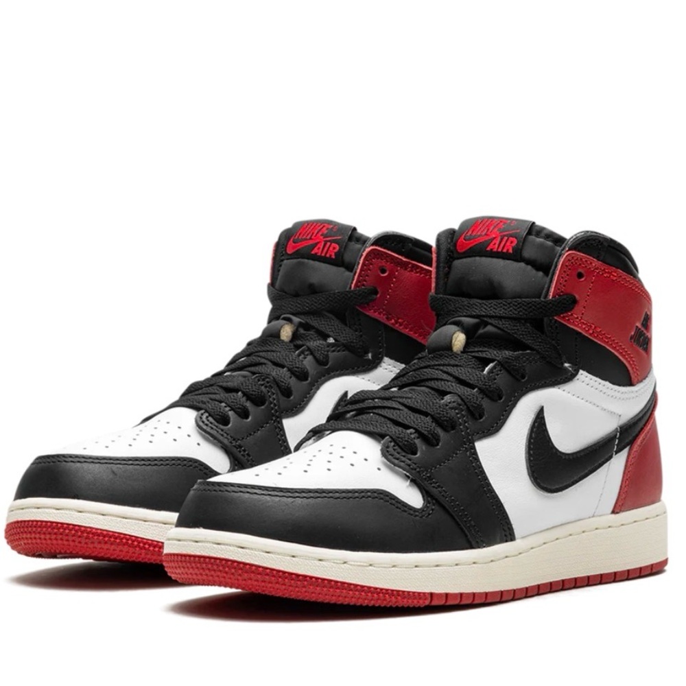 Jordan High-Top Sneakers - Black, White, Red